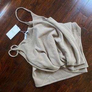 NWT ALMINA CONCEPT u-neck knit maxi dress in sand